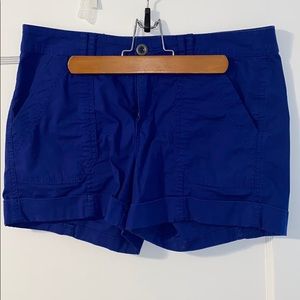 Blue Cuffed Shorts
